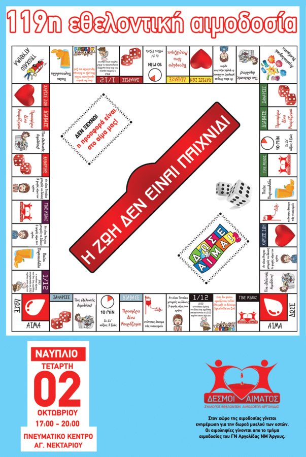 119η τακτική εθελοντική αιμοδοσία στη Νέα Κίο