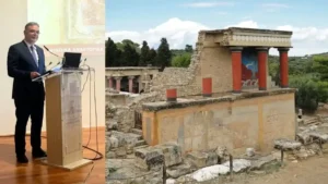 Ο Γενικός Γραμματέας Πολιτισμού Γιώργος Διδασκάλου σε αρχαιολογικό χώρο της Κρήτης