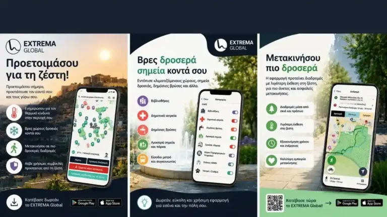 Ψηφιακά εργαλεία του Εθνικού Αστεροσκοπείου Αθηνών για την αντιμετώπιση της ζέστης στις πόλεις