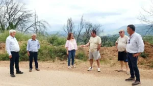 Ο Πέτρος Τατούλης σε πληγείσα περιοχή της Γορτυνίας