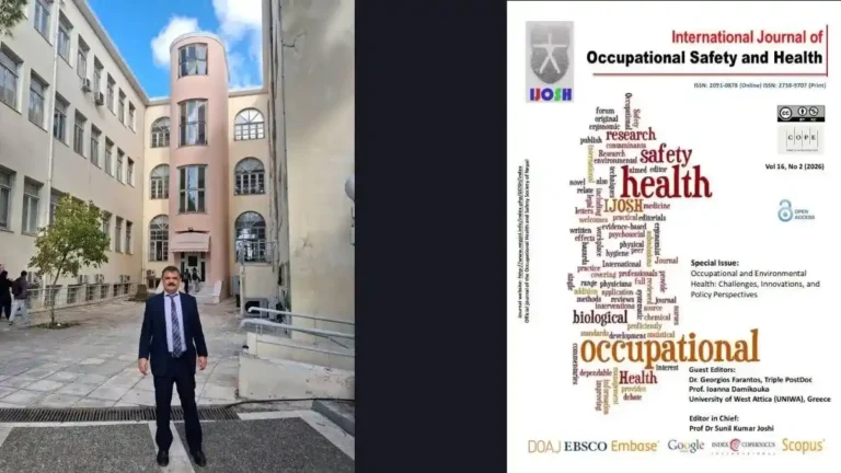 Ο Δρ. Γεώργιος Φαράντος Guest Editor του επιστημονικού περιοδικού IJOSH